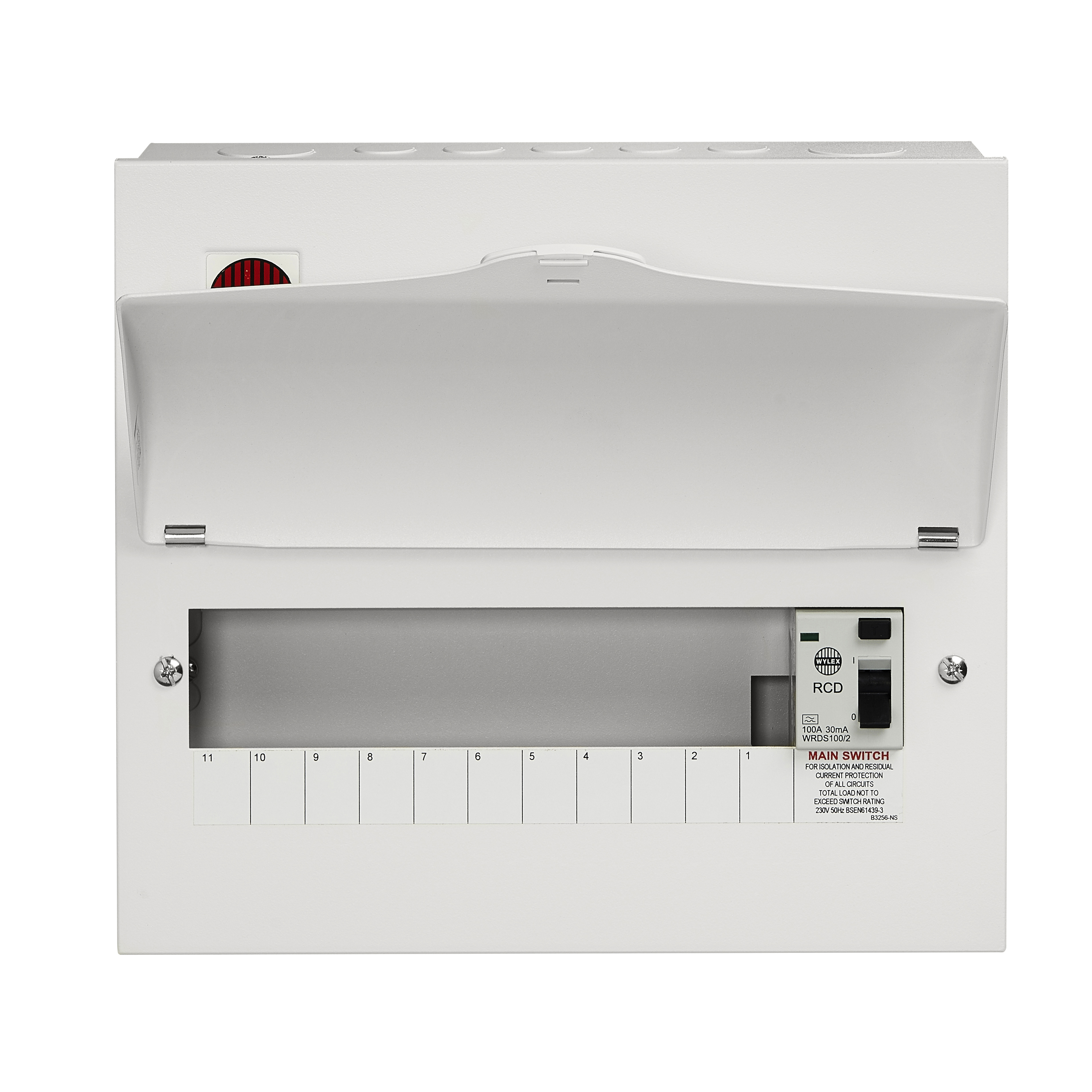 11 Way Consumer Unit RCD Incomer 100A 30mA