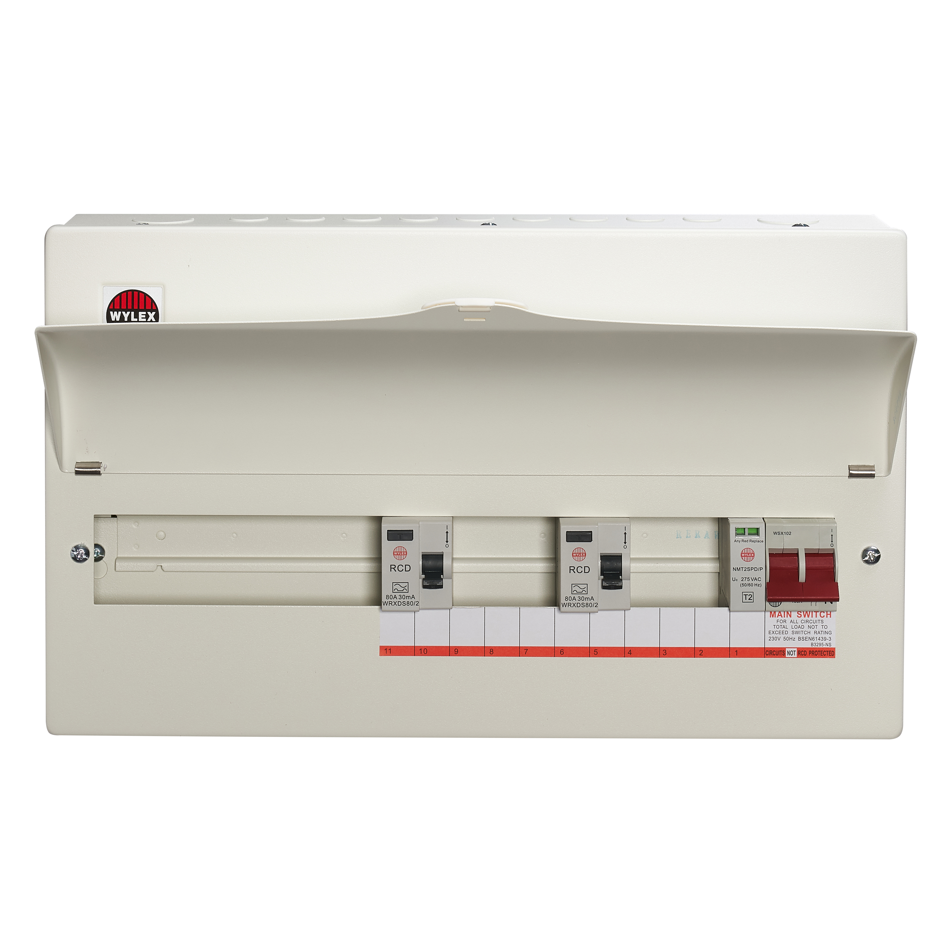 14 Way High Integrity Consumer Unit 100A Main Switch, 80A 30mA RCDs, Flexible Configuration, with SPD