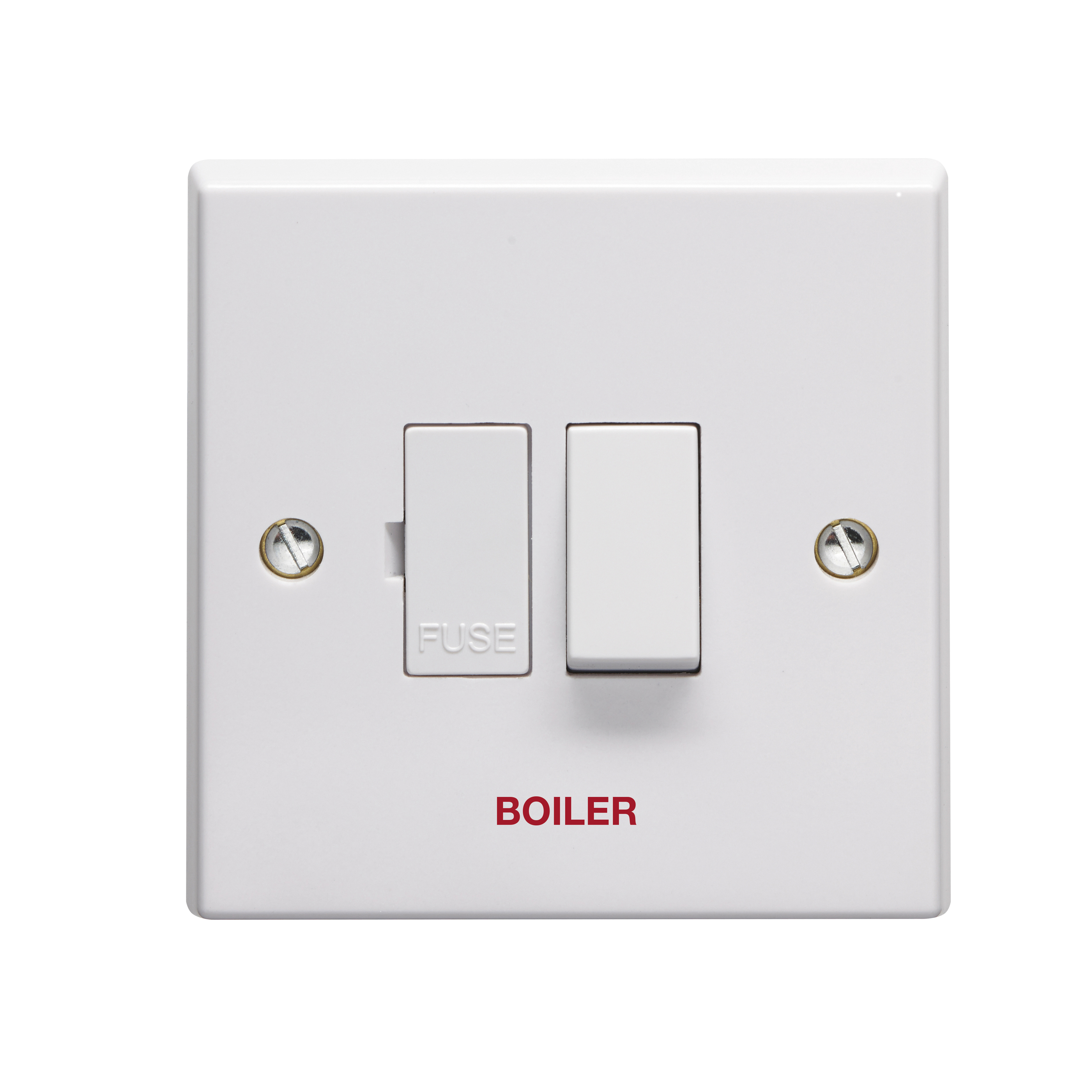 13A Double Pole Switched Fused Connection Unit Printed 'Boiler'