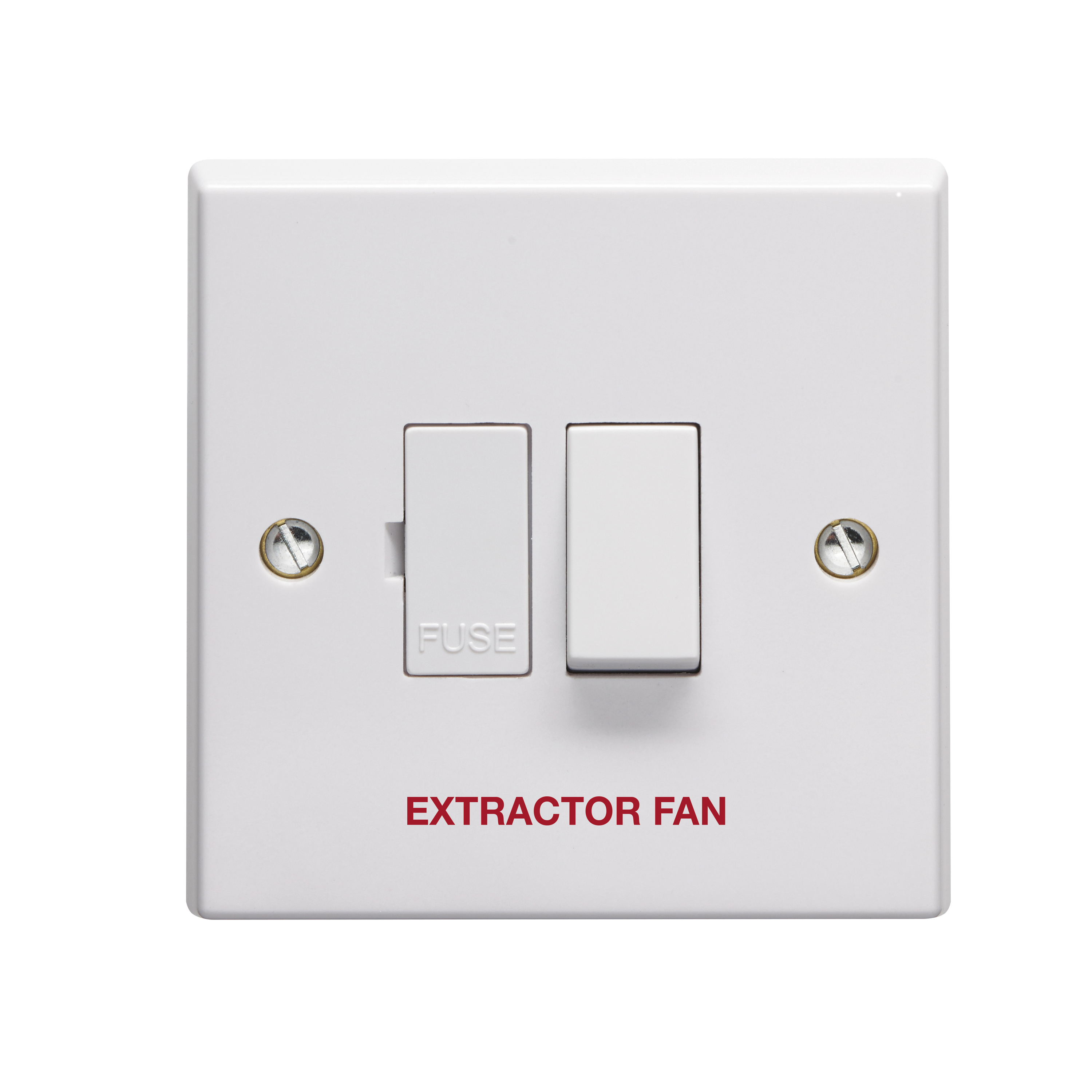 13A Double Pole Switched Fused Connection Unit Printed 'Extractor Fan'