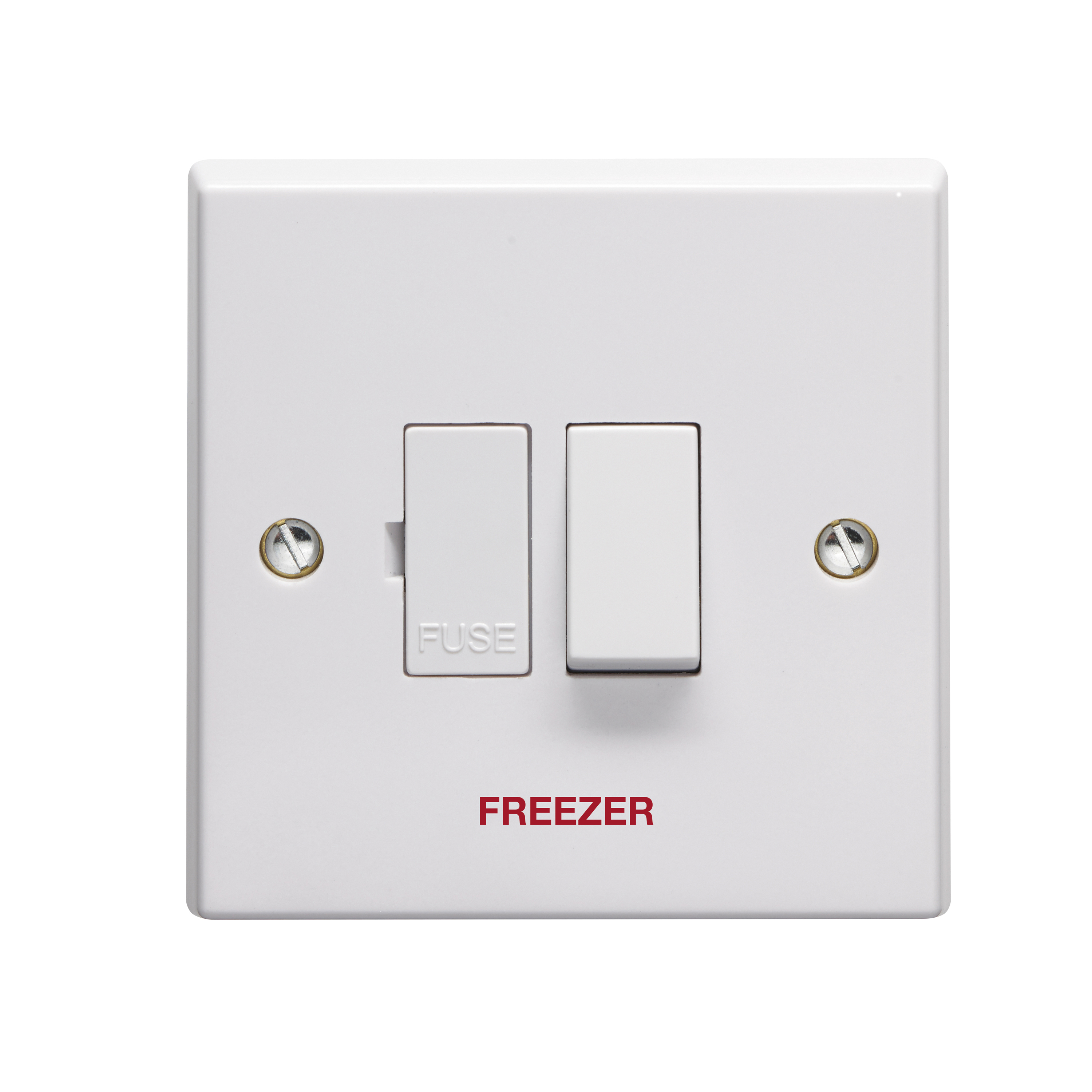 13A Double Pole Switched Fused Connection Unit Printed 'Freezer'