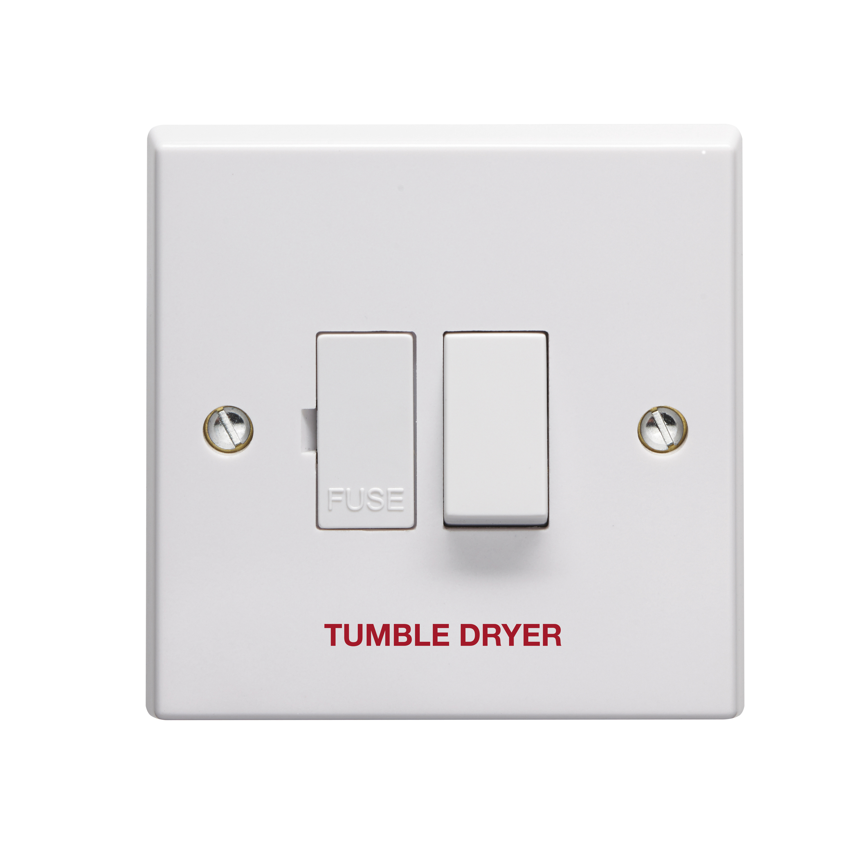 13A Double Pole Switched Fused Connection Unit Printed 'Tumble Dryer'