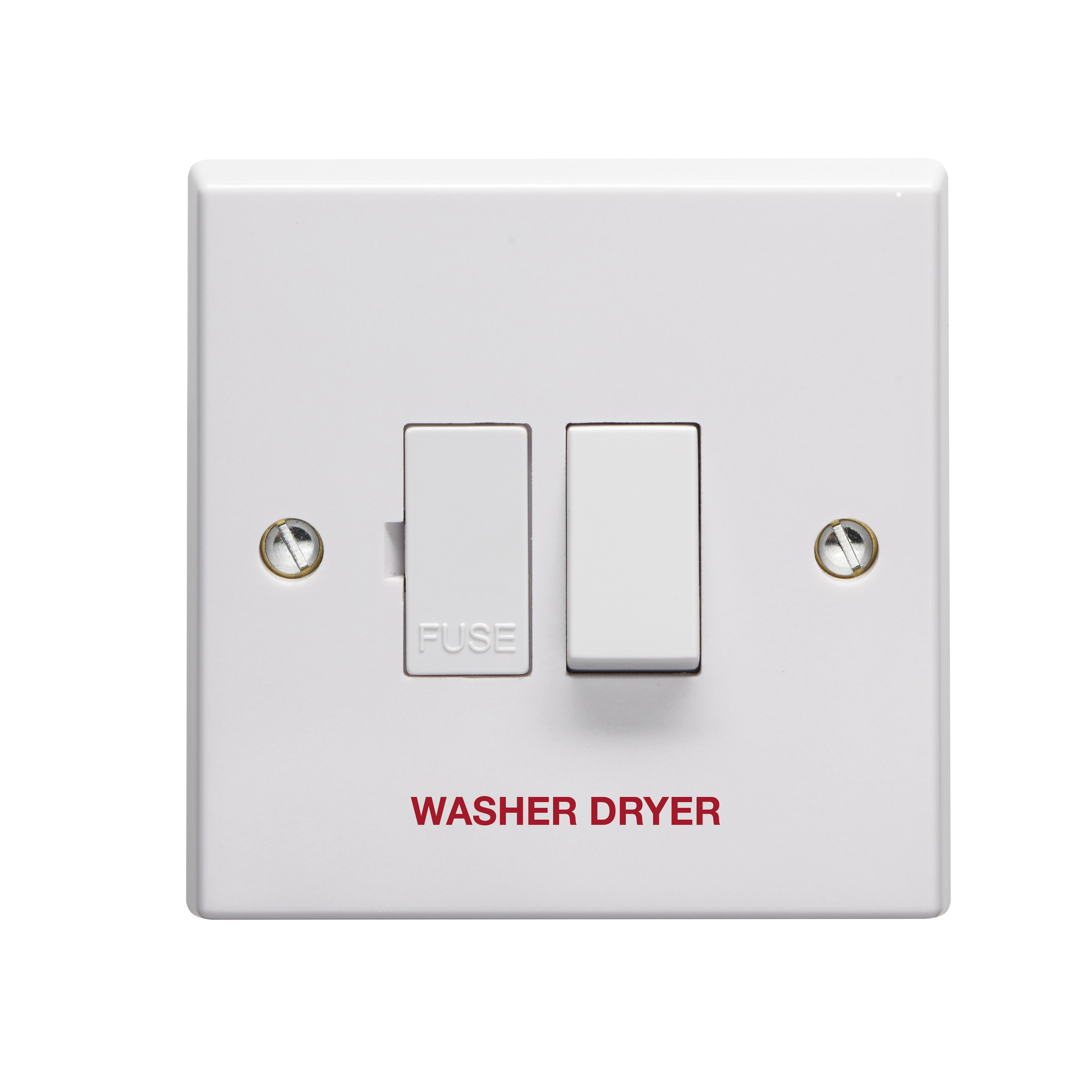13A Double Pole Switched Fused Connection Unit Printed 'Washer Dryer'