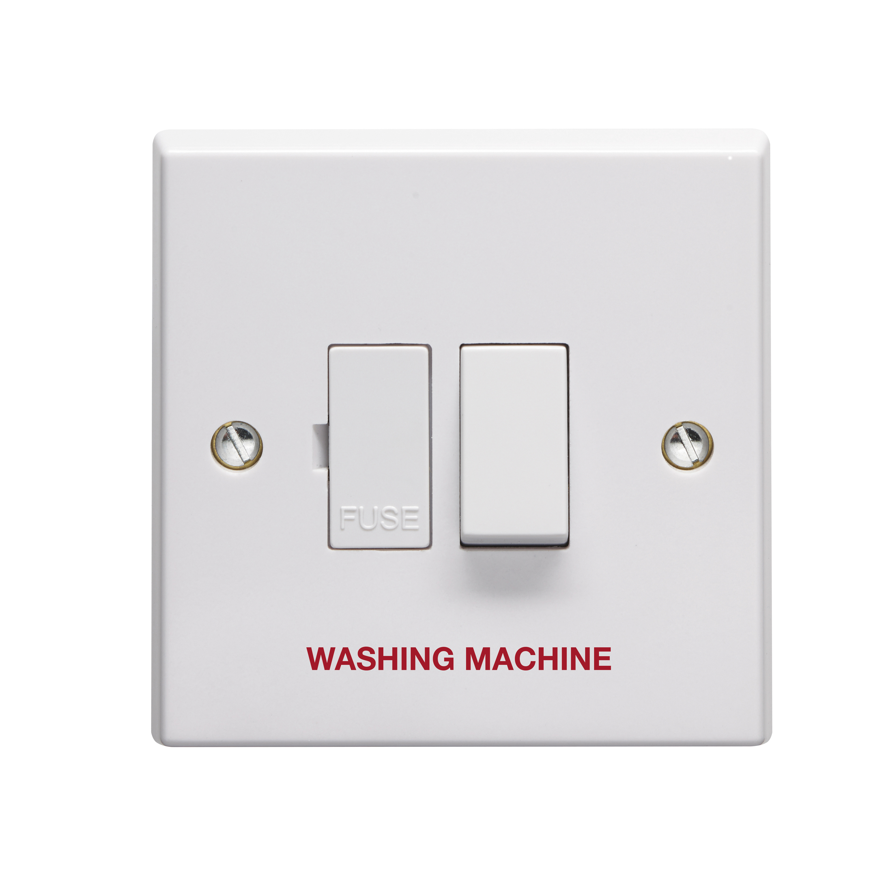 13A Double Pole Switched Fused Connection Unit Printed 'Washing Machine'