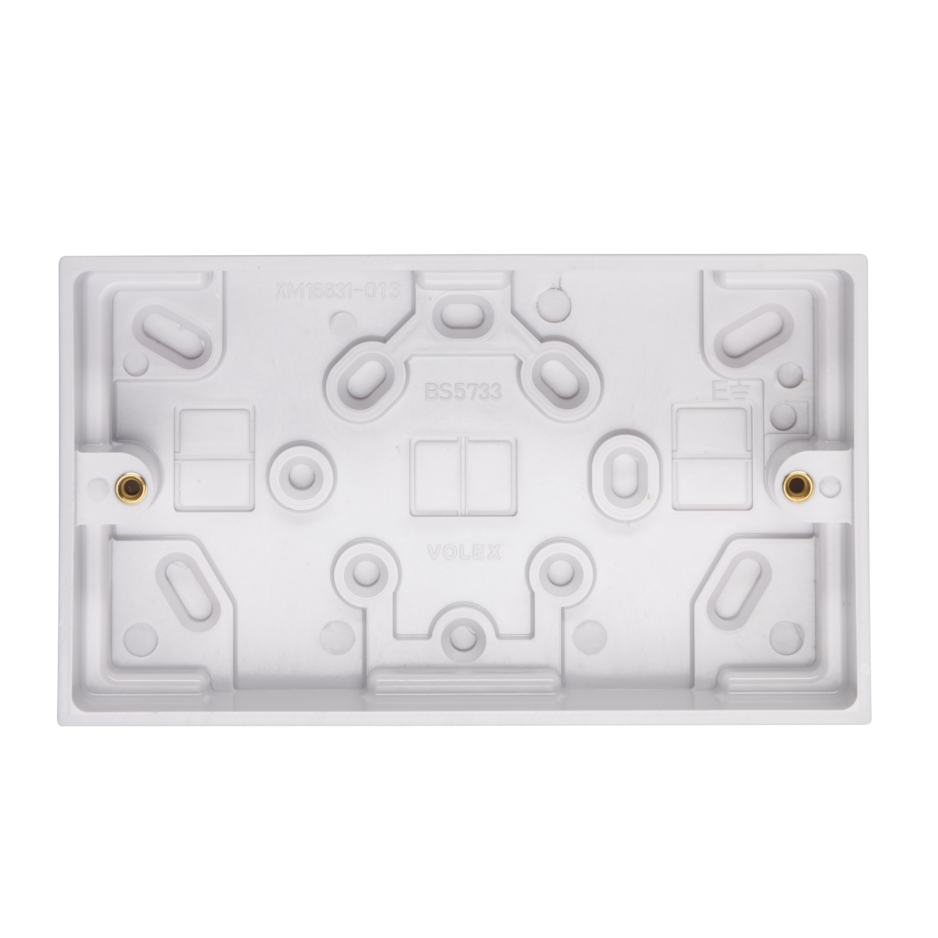 2 Gang Moulded Surface Installation Box 29mm Depth